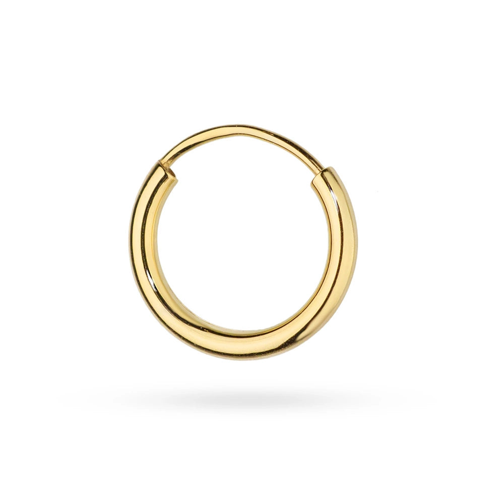goldene einzelne Creolen-Ohrringe-k074