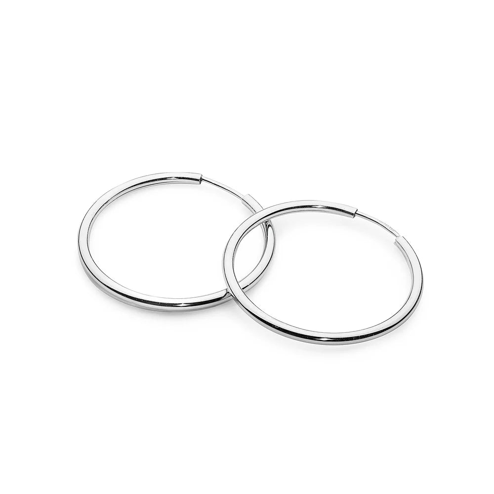 Creolen aus Weißgold 3 cm K079 B14K 585