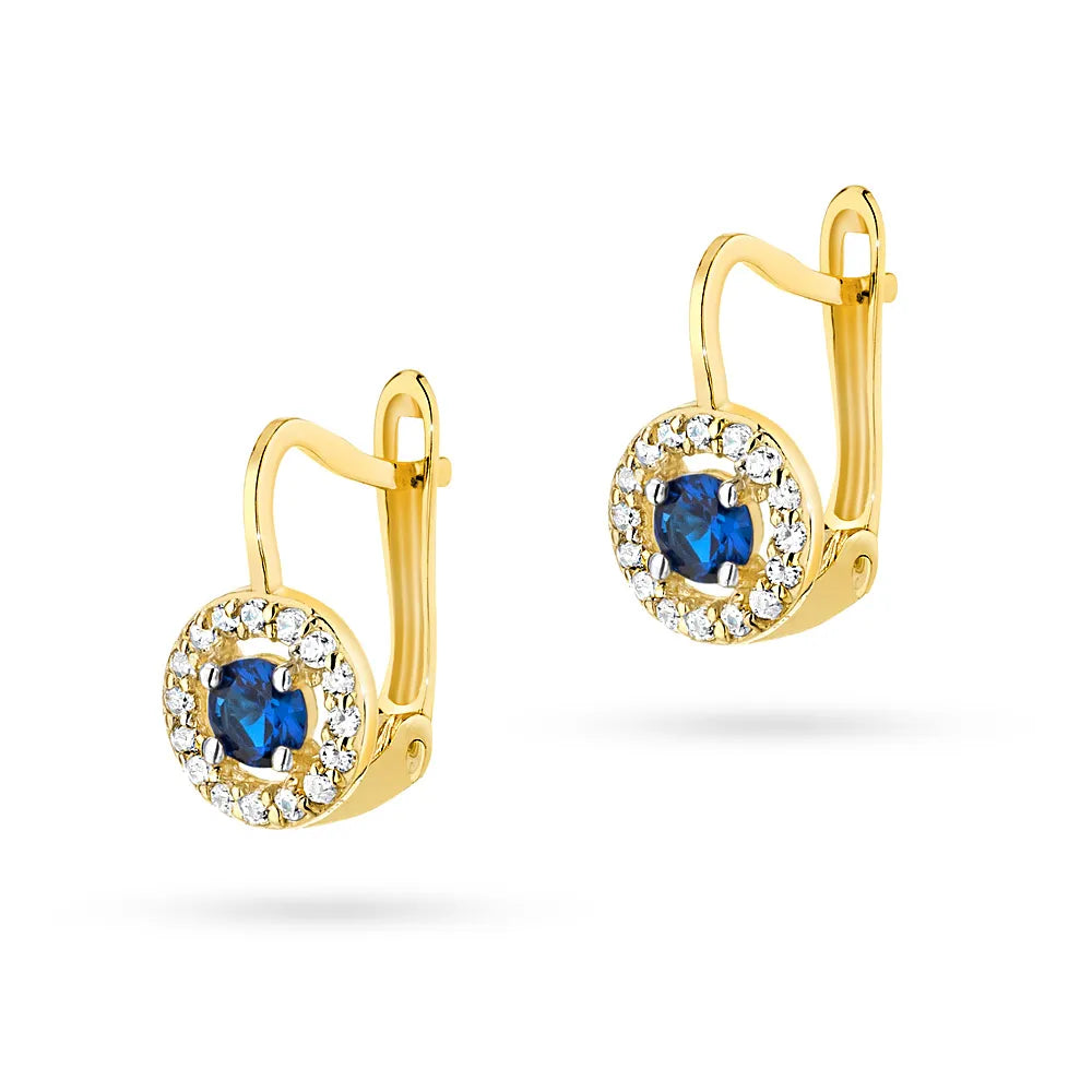 Kinder-Gold-Ohrringe mit englischem Verschluss und Zirkonia K1013 333