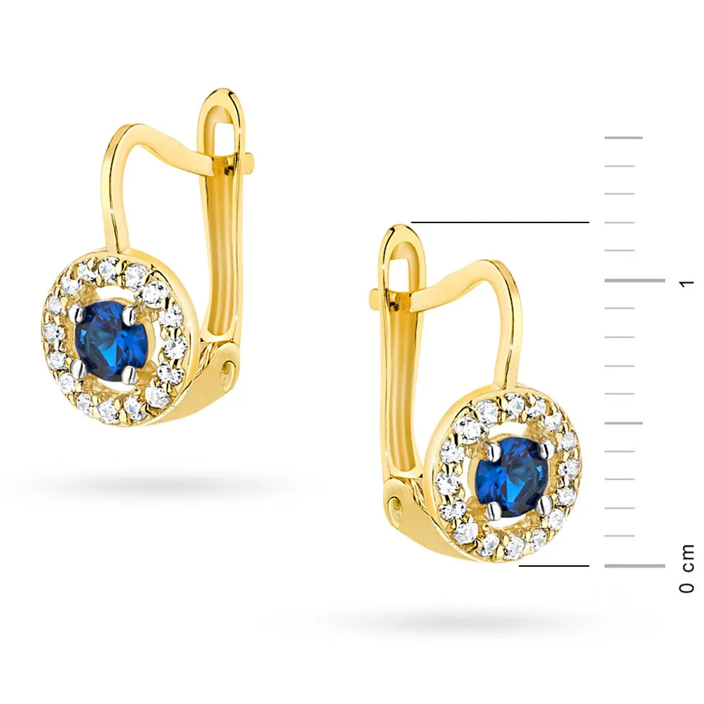 Kinder-Gold-Ohrringe mit englischem Verschluss und Zirkonia K1013 333