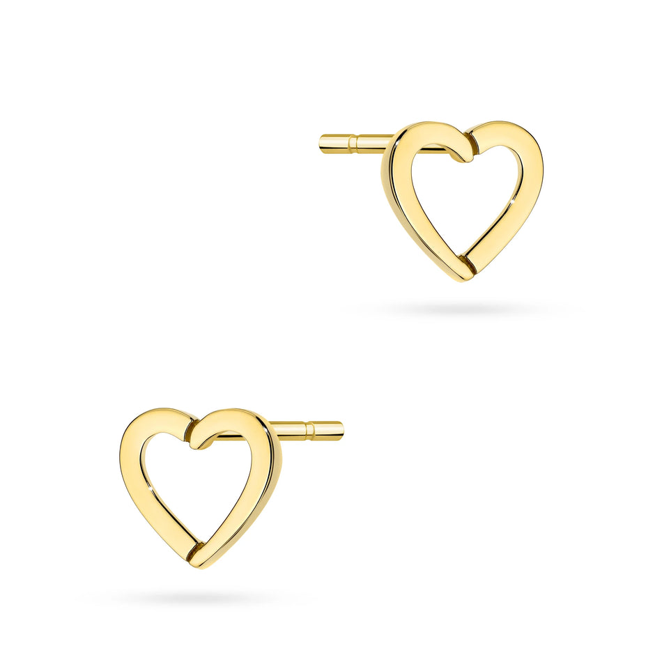 Gold Ohrstecker Herz