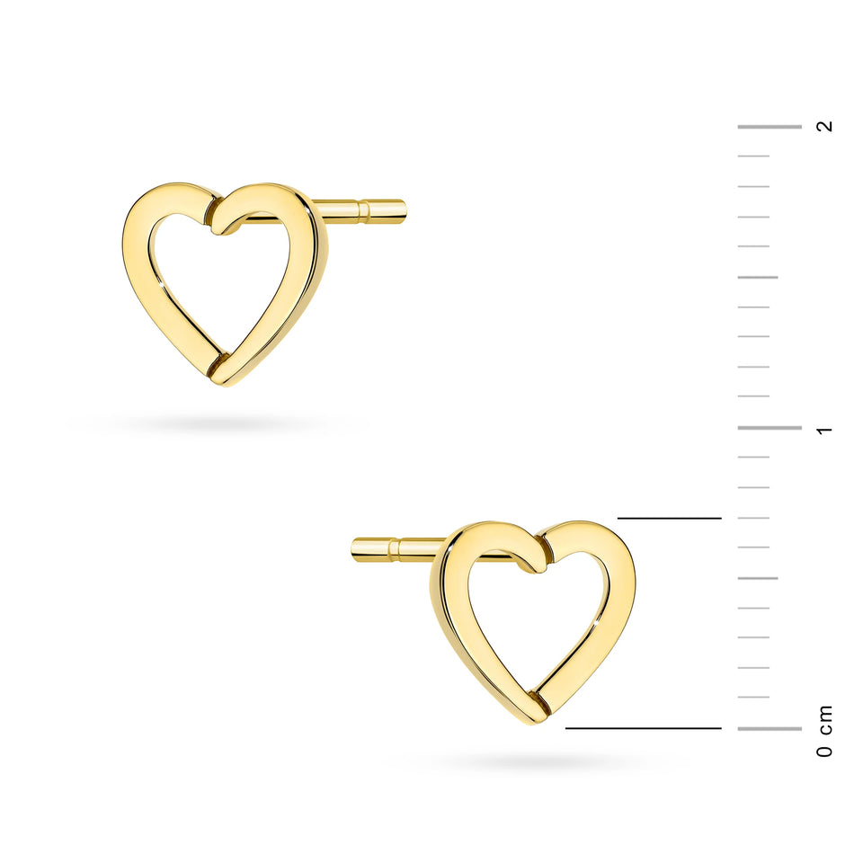Gold Ohrstecker Herz