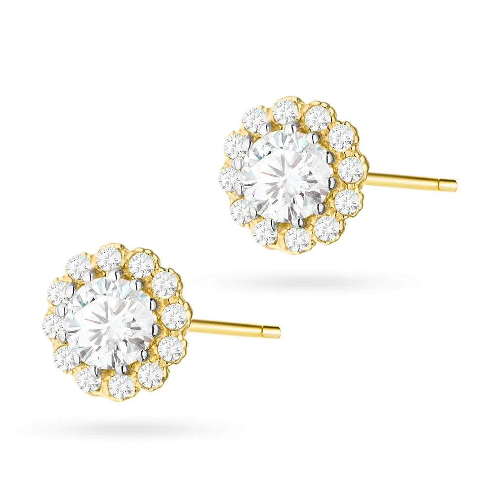 goldene Ohrstecker mit Zirkonia k1284 333