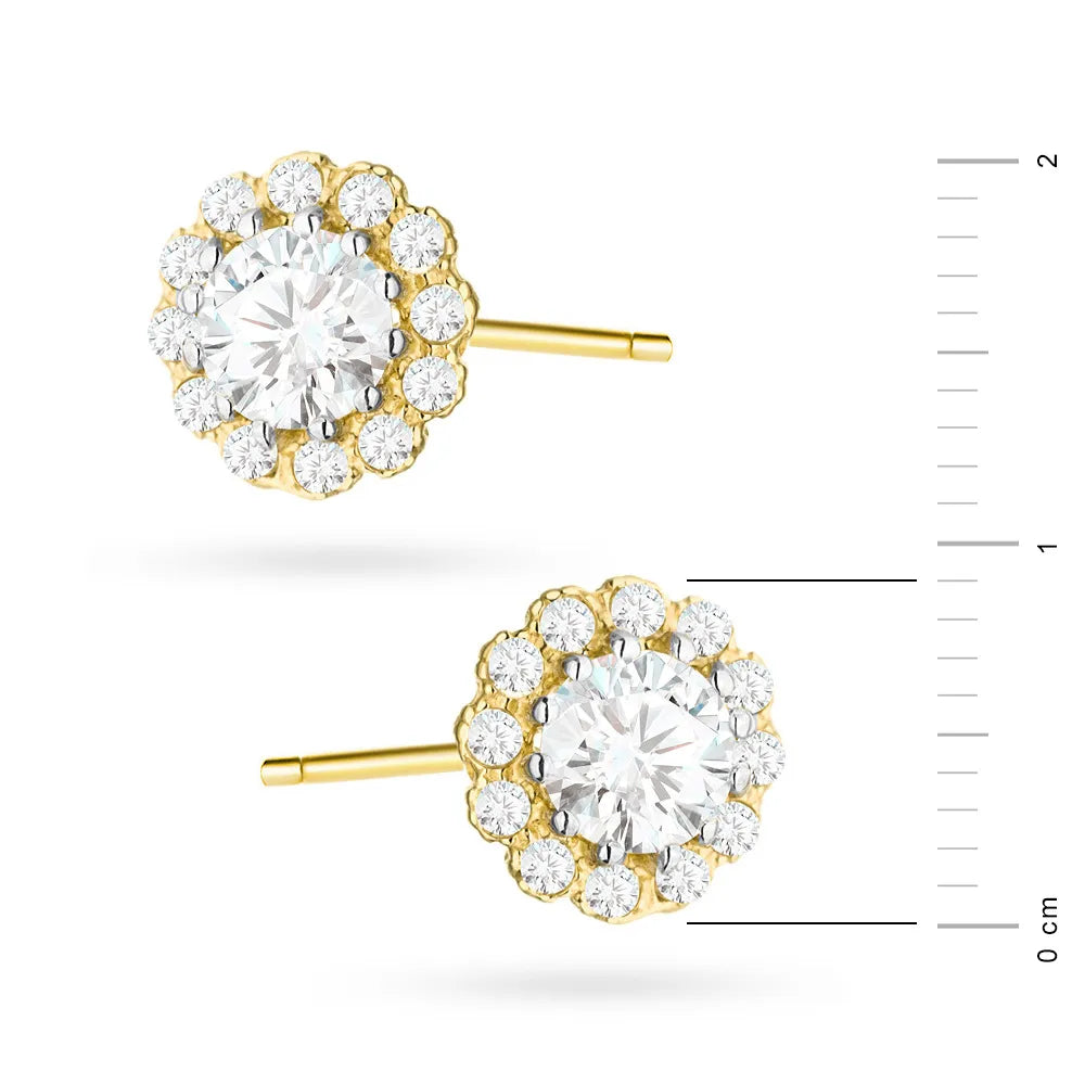 goldene Ohrstecker mit Zirkonia k1284 333