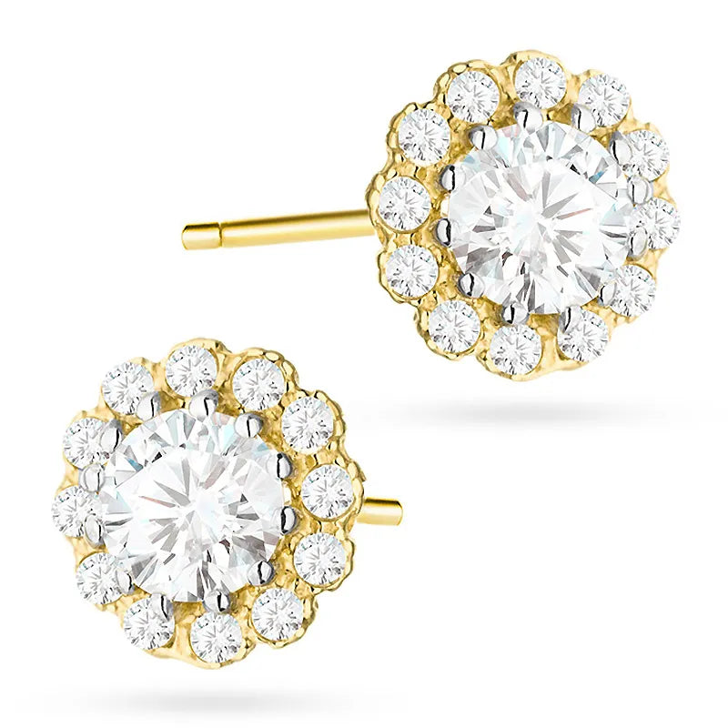 goldene Ohrstecker mit Zirkonia k1284 333