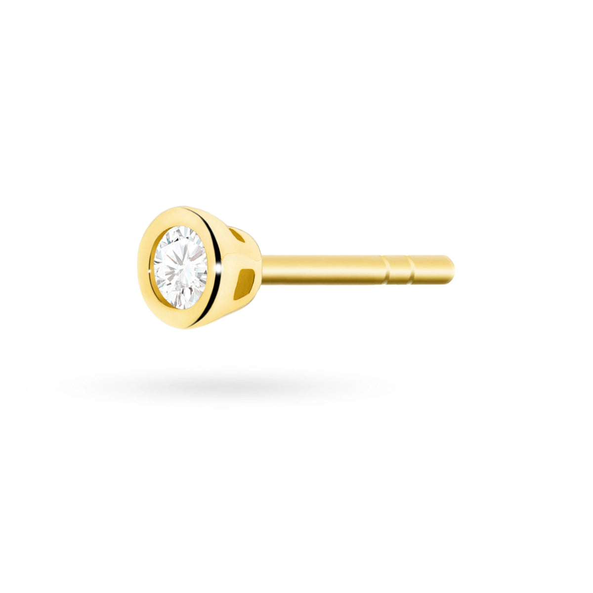 goldene Ohrstecker mit Zirkonia k1333 14k 585 b solo