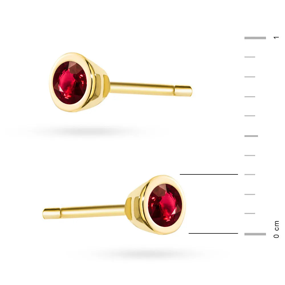 goldene Ohrstecker mit Zirkonia k1333 14k 585 c