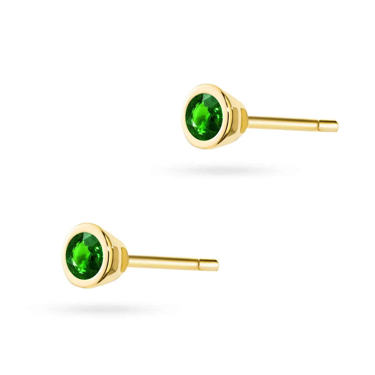 goldene Ohrstecker mit Zirkonia k1333 14k 585 z