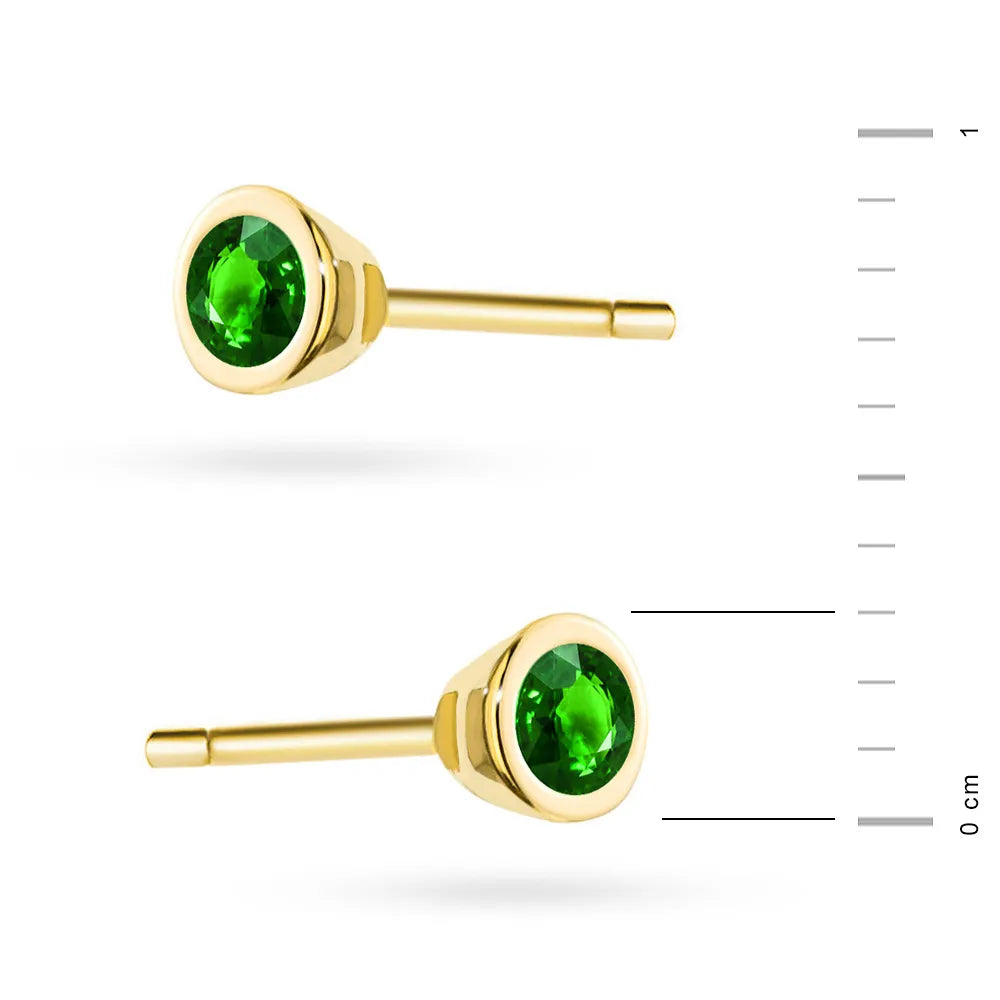 goldene Ohrstecker mit Zirkonia k1333 14k 585 z