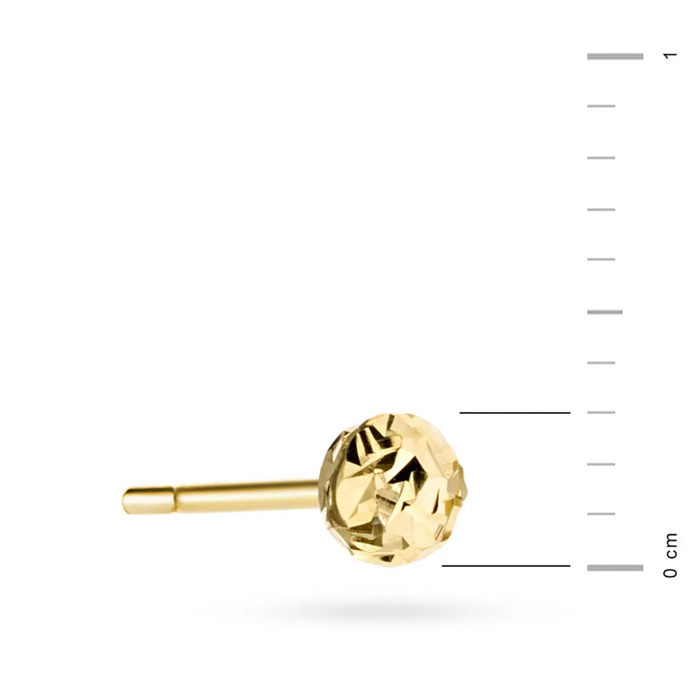 goldener einzelner Ohrstecker 3,8 mm k1401 333 solo