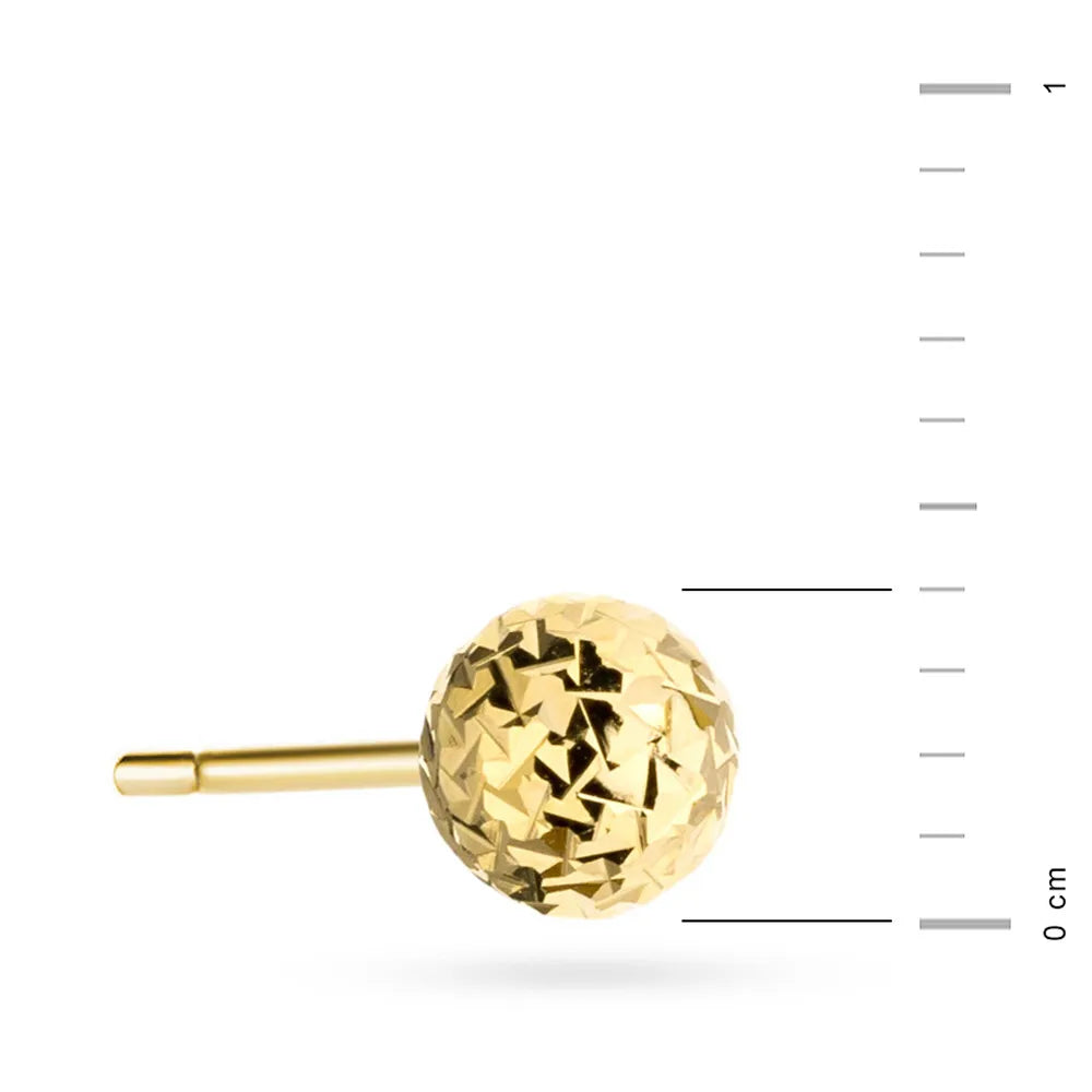goldener einzelner Ohrstecker 3,8 mm k1401 333 solo