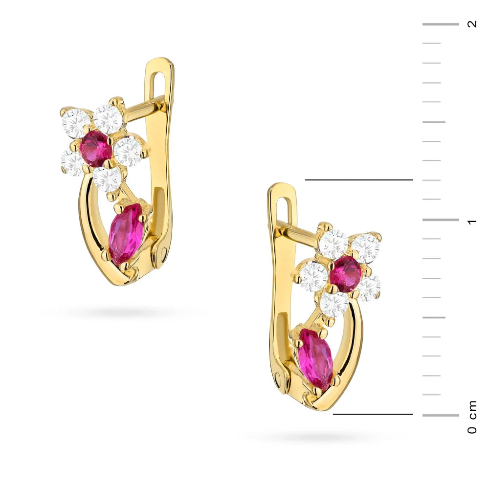 children-s-gold-english-clasp-earrings-with-zirconia-k1508-14k-585