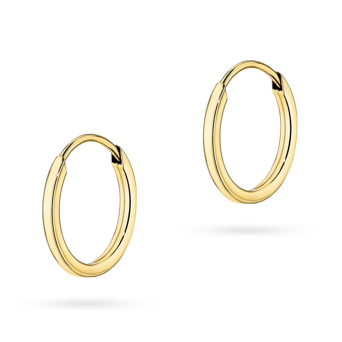 goldene Creolen-Ohrringe 10 mm k1547 14 Karat 585