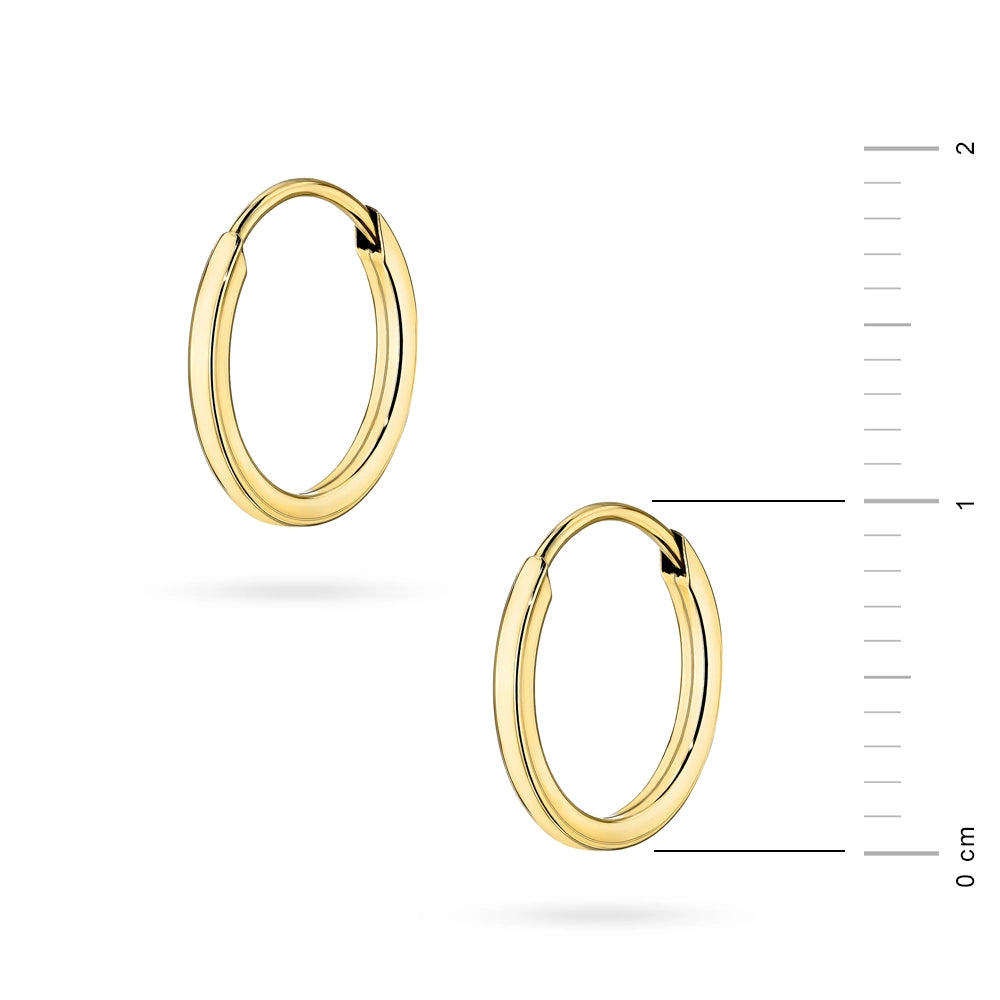 goldene Creolen-Ohrringe 10 mm k1547 14 Karat 585