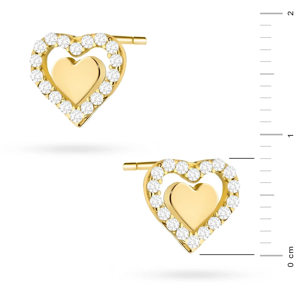 goldene Ohrstecker mit Zirkonia k1624-333