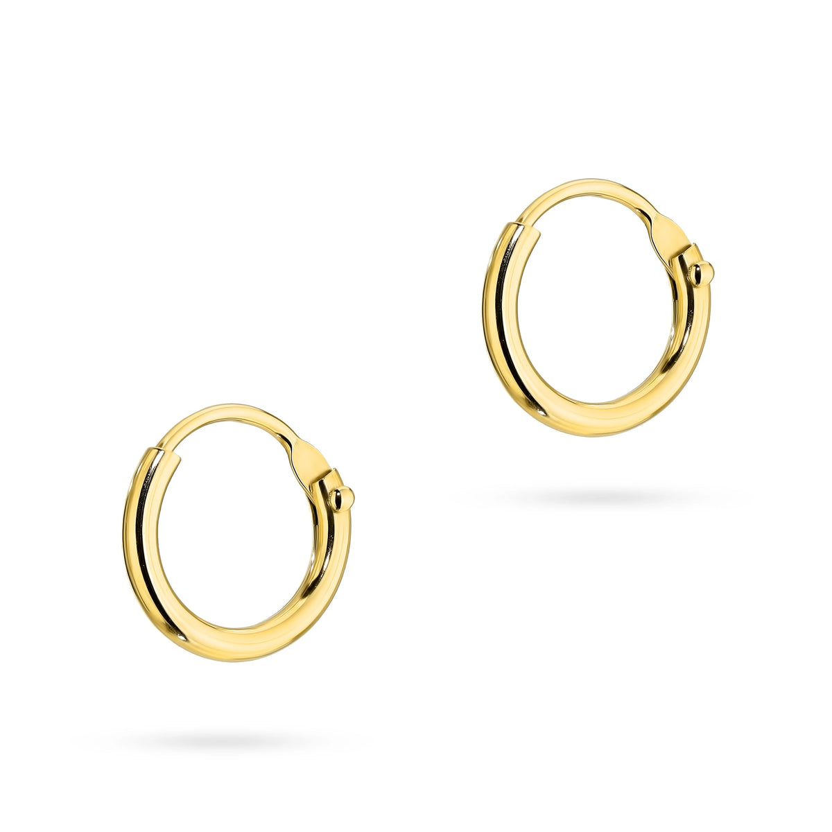 goldene Creolen-Ohrringe 9 mm k1648 14 Karat 585