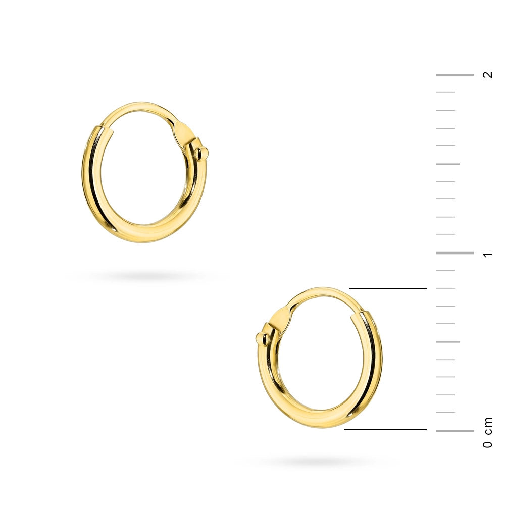 goldene Creolen-Ohrringe 9 mm k1648 14 Karat 585