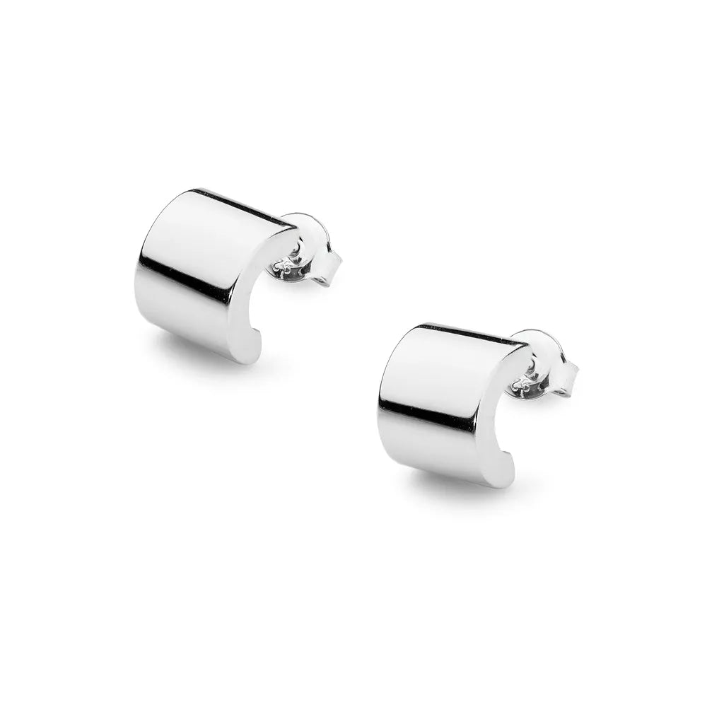 Breite Creolen aus Sterlingsilber