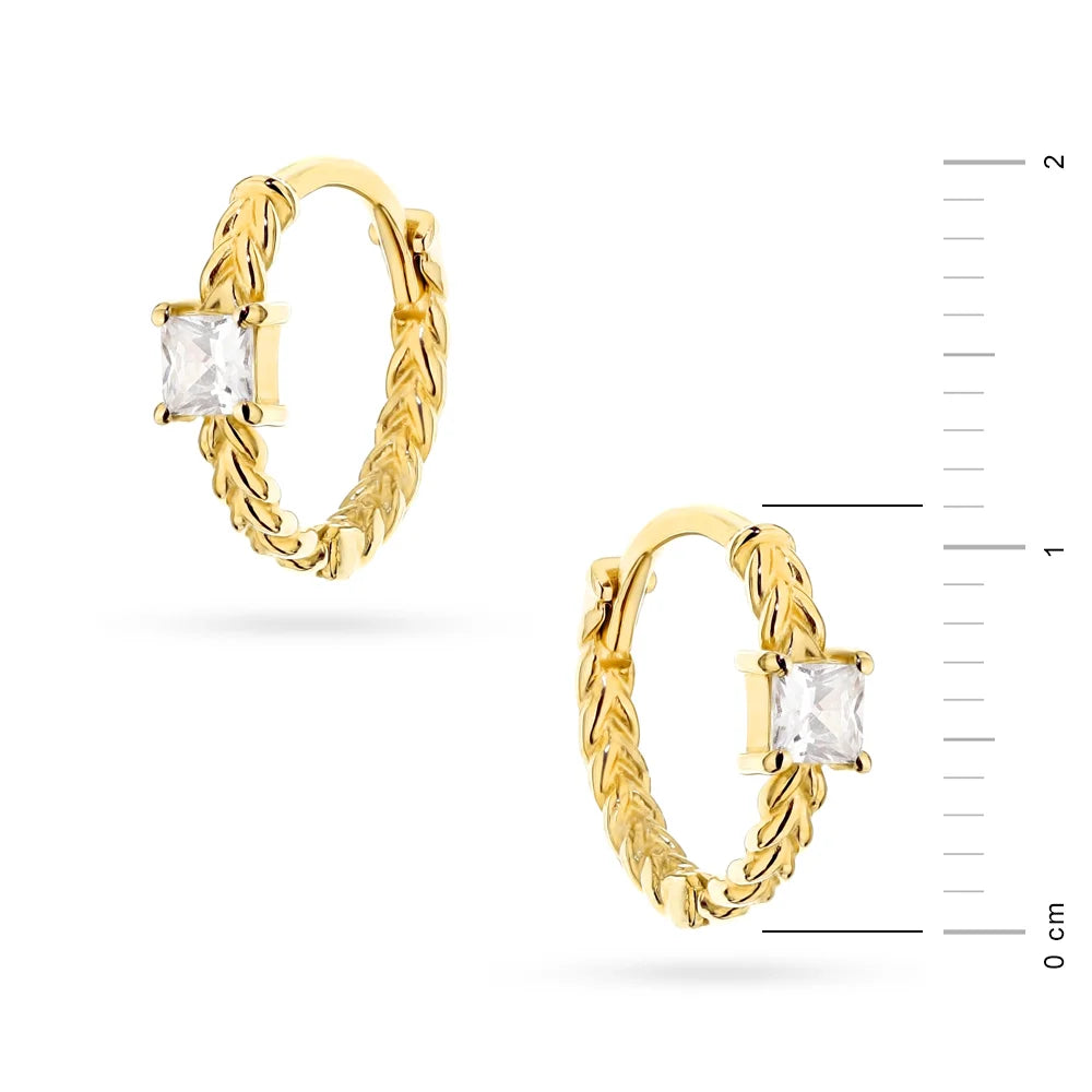 Kinder-Goldcreolen mit Zirkonia k1764-333