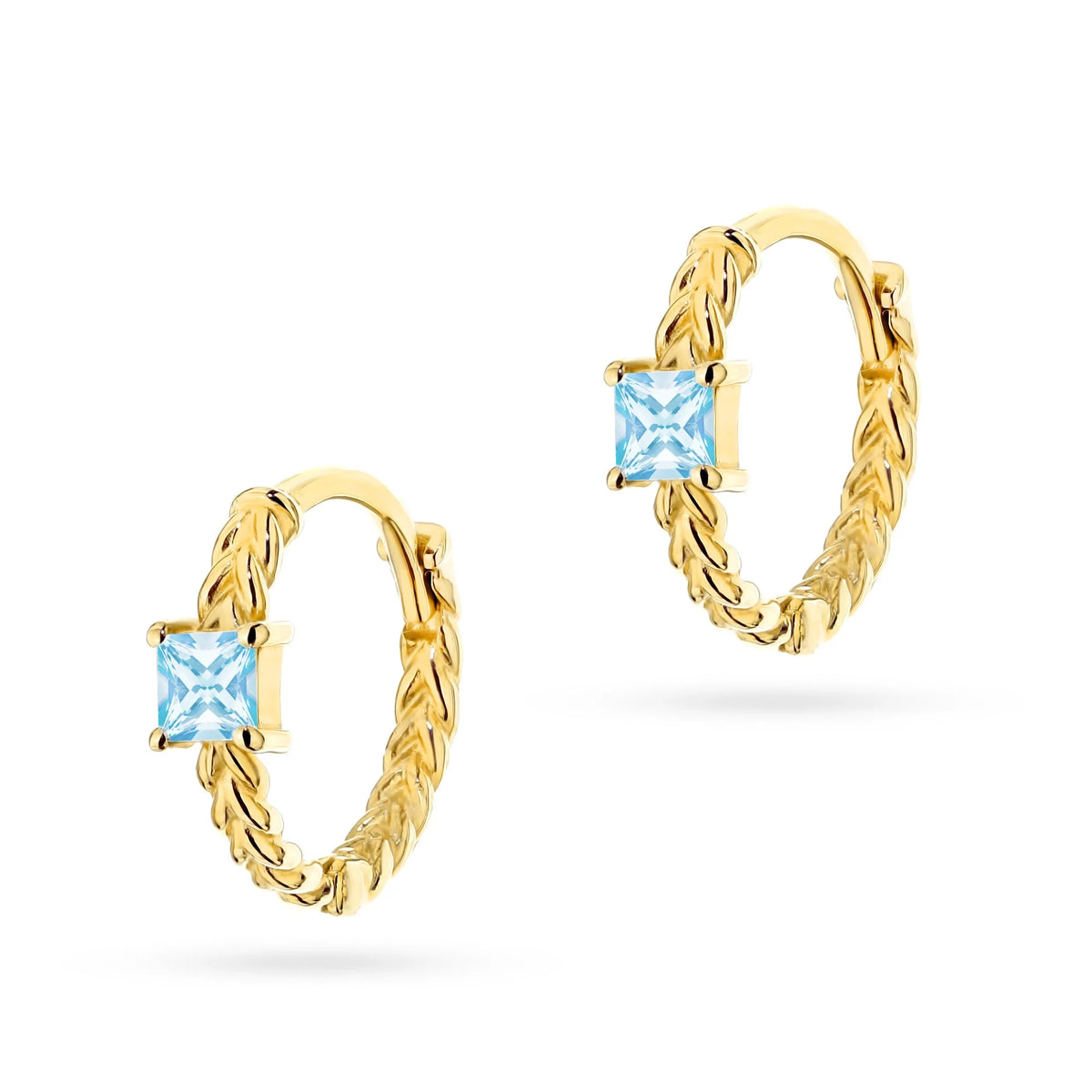 Kinder-Goldcreolen mit Zirkonia k1764-333