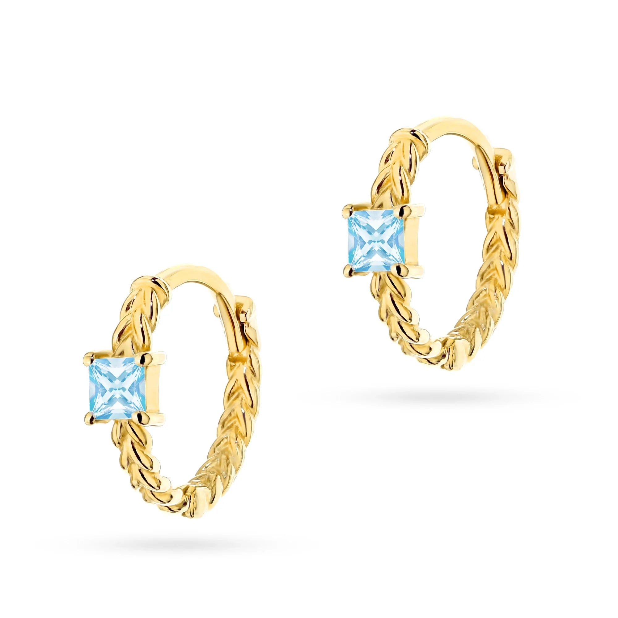 Kinder-Goldcreolen mit Zirkonia k1764-333