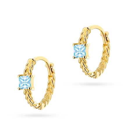 Kinder-Goldcreolen mit Zirkonia k1764-333