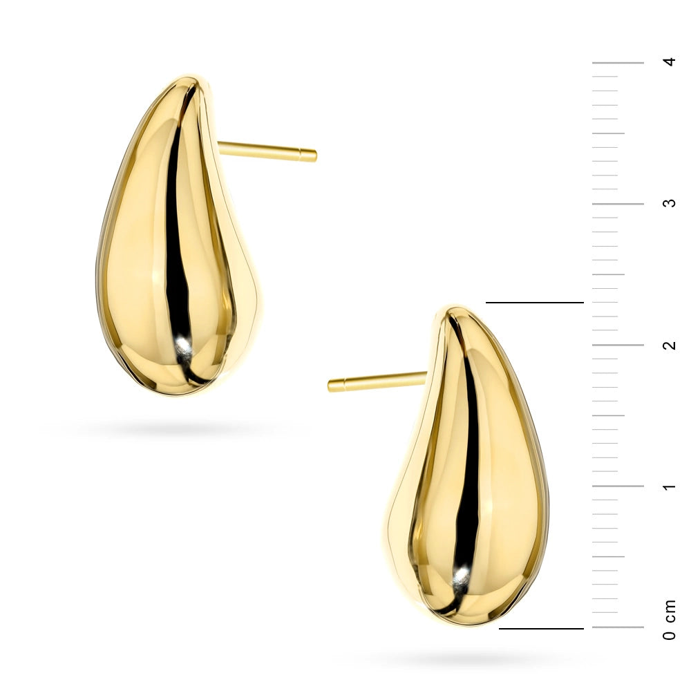 goldene Ohrstecker mit Tropfen k1765 14k 585