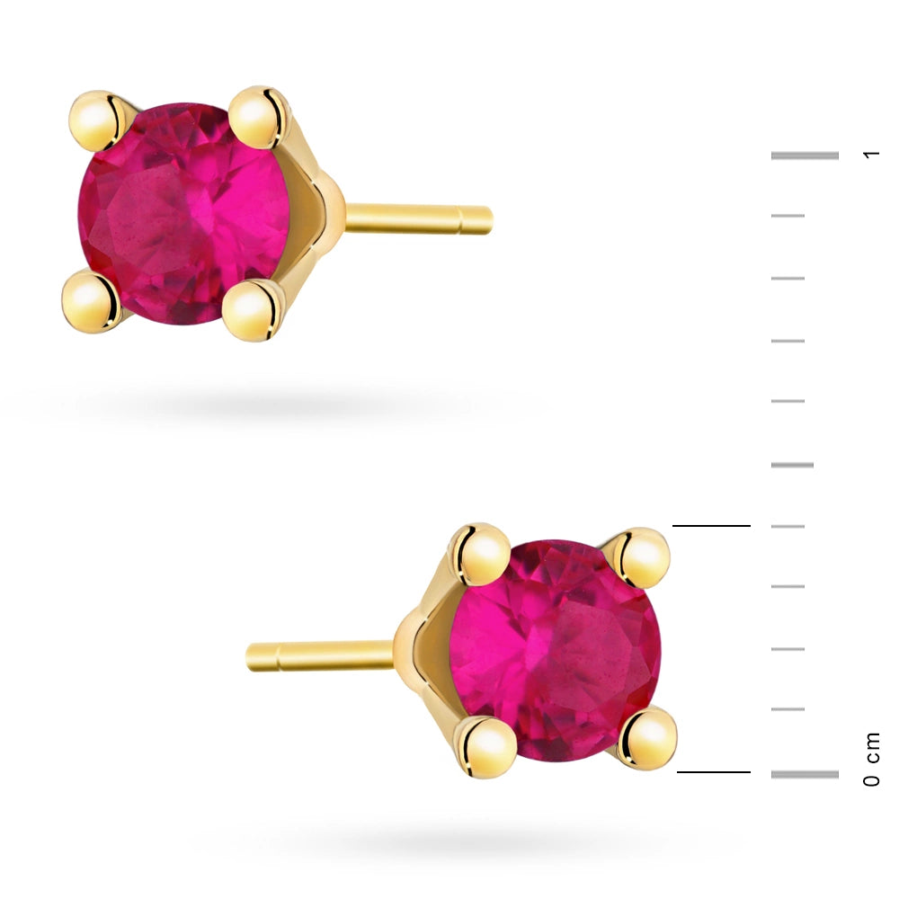 goldene Ohrstecker mit Zirkonia k1810 14k 585 c