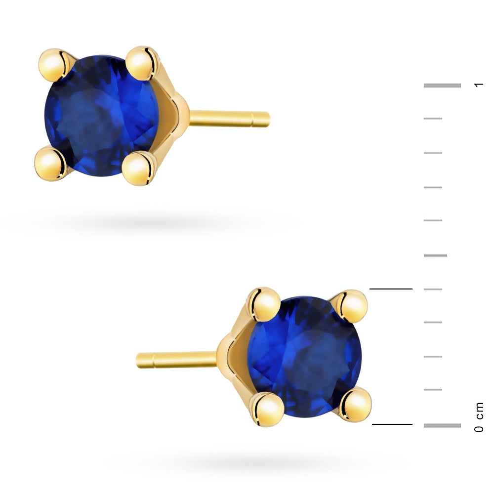 goldene Ohrstecker mit Zirkonia k1810 14k 585 g