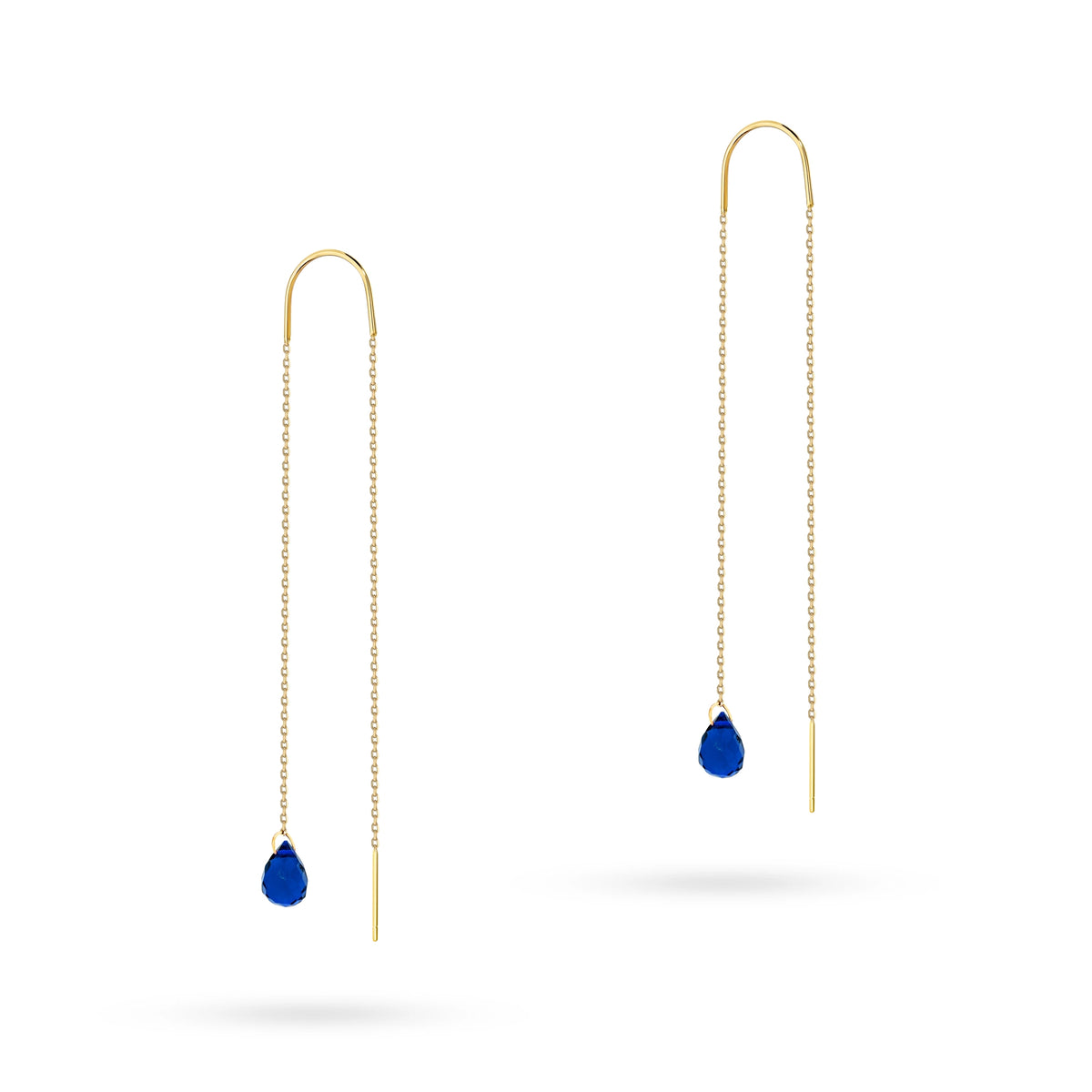Gold-Steckohrringe mit Hydro-Quarz k1816 14k 585 g