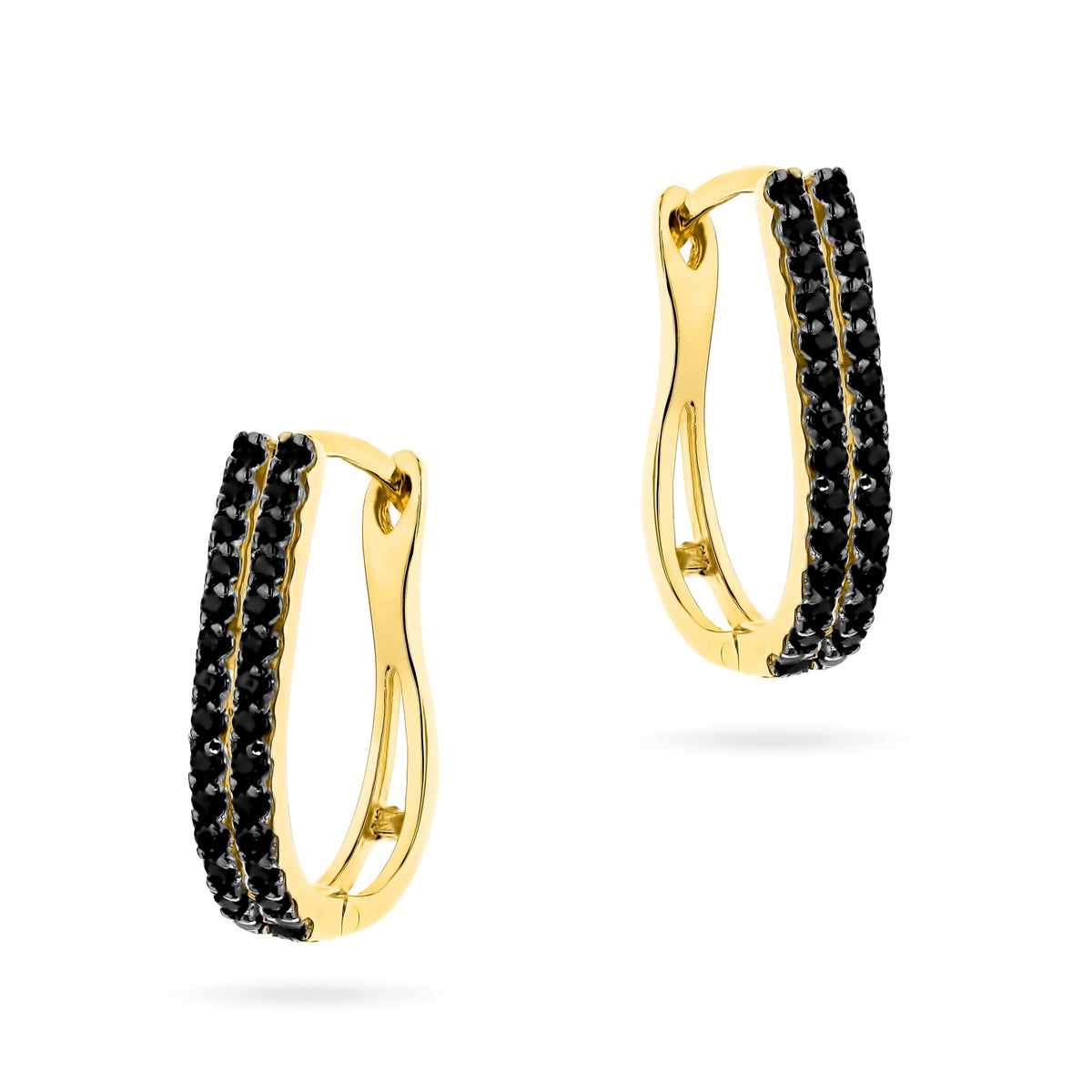 goldene englische Ohrhänger mit Zirkonia k1818 333 cz