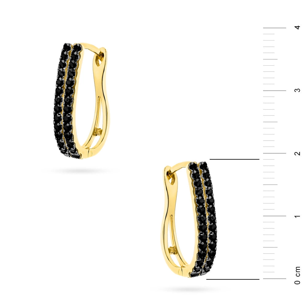 goldene englische Ohrhänger mit Zirkonia k1818 333 cz