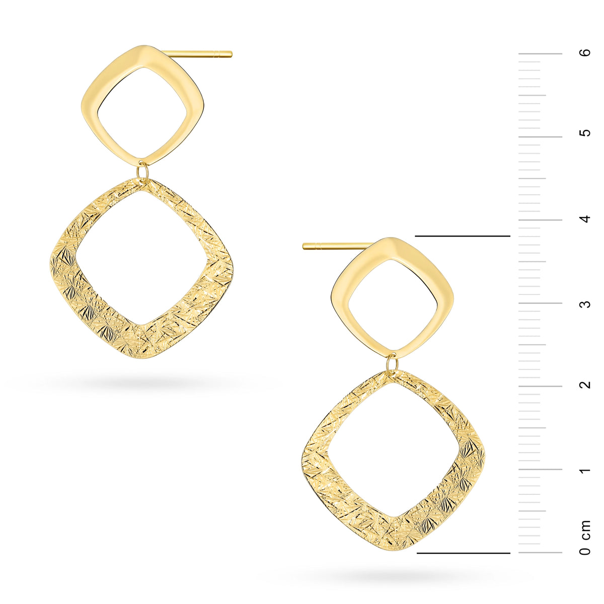 goldene Ohrstecker geometrisch k1855 14k 585