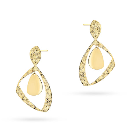 goldene Ohrstecker geometrisch k1856 14k 585