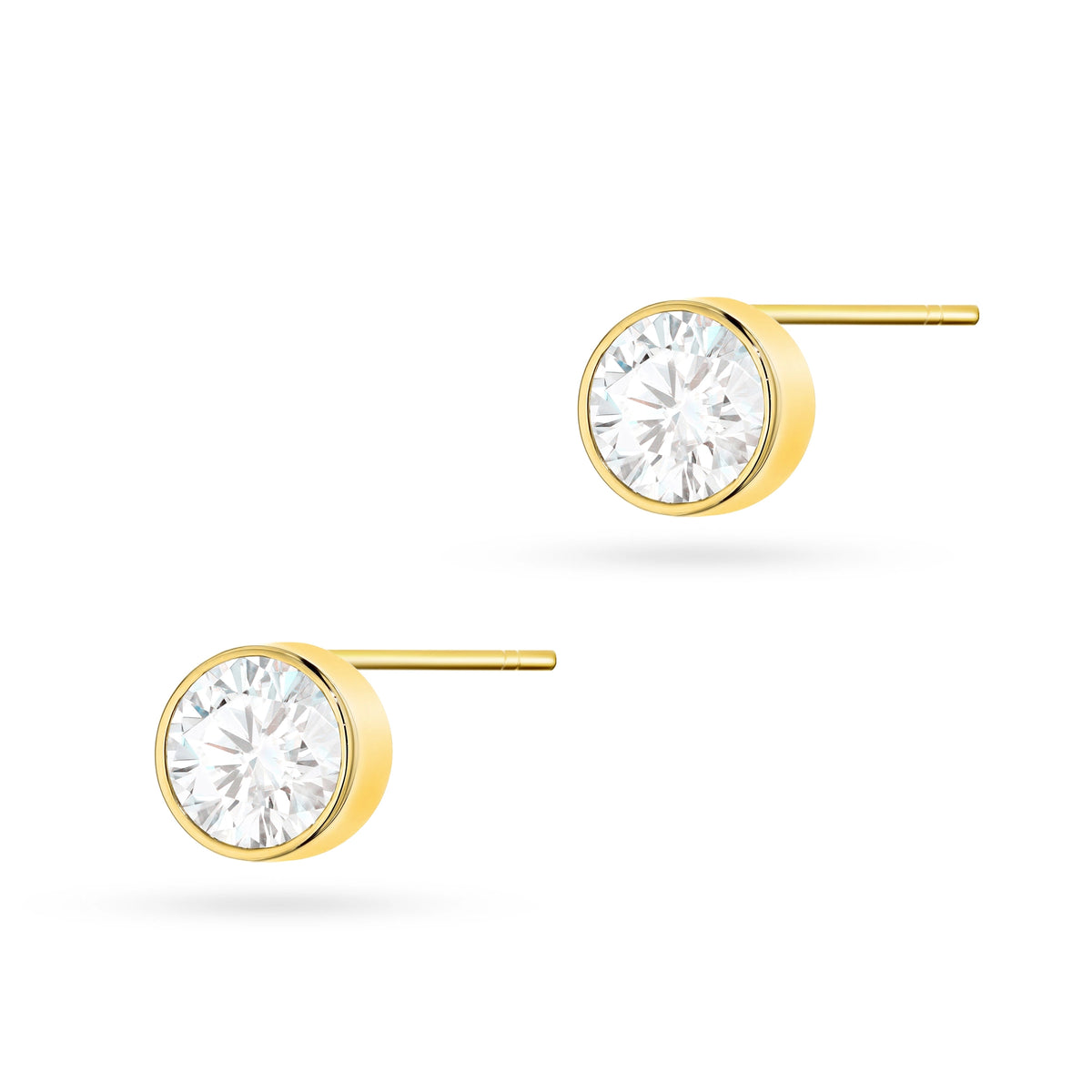 goldene Ohrstecker mit Zirkonia k1871 333 b