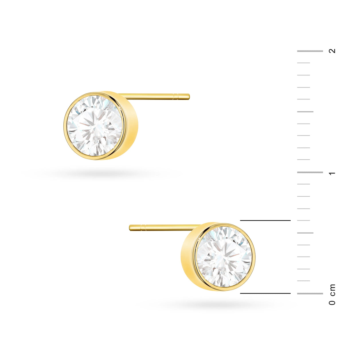 goldene Ohrstecker mit Zirkonia k1871 333 b