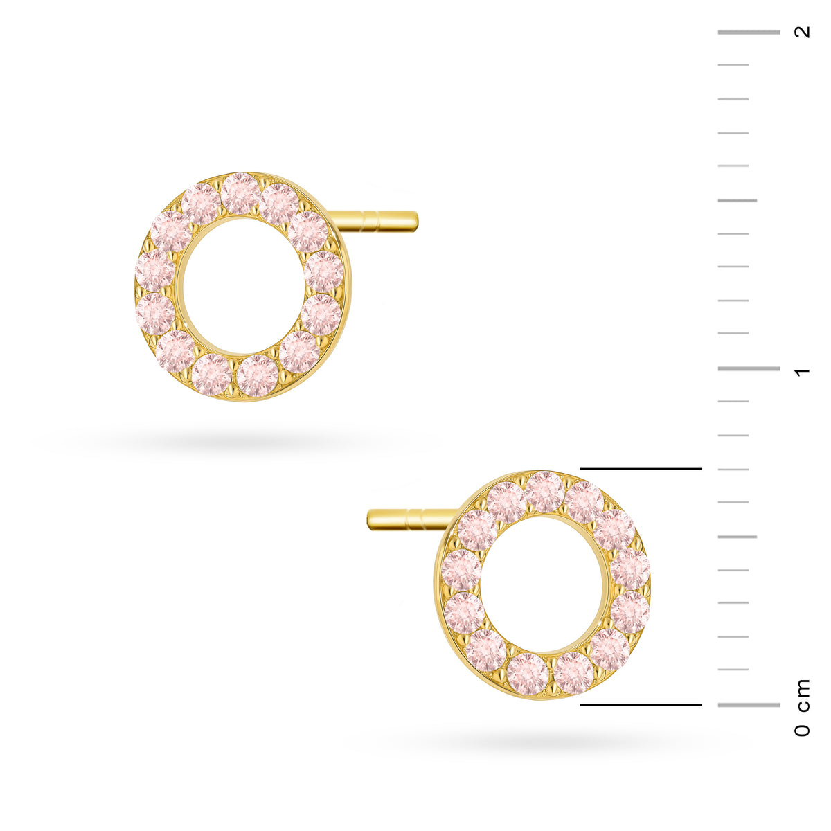 goldene Ohrstecker mit Zirkonia k1964 333 r