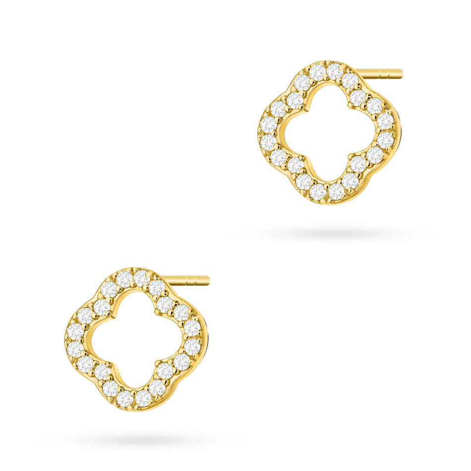 Vergoldete Silberstecker mit Zirkonia