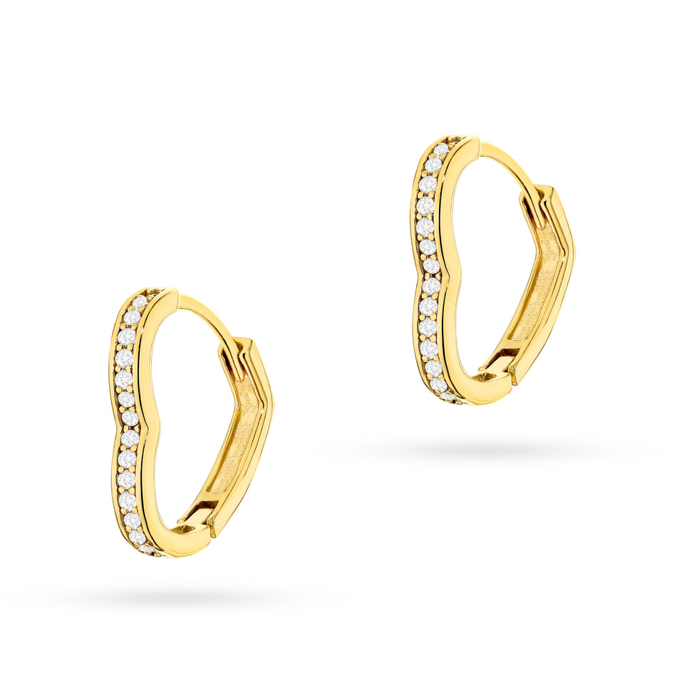 Vergoldete Silberohrringe mit Zirkonia