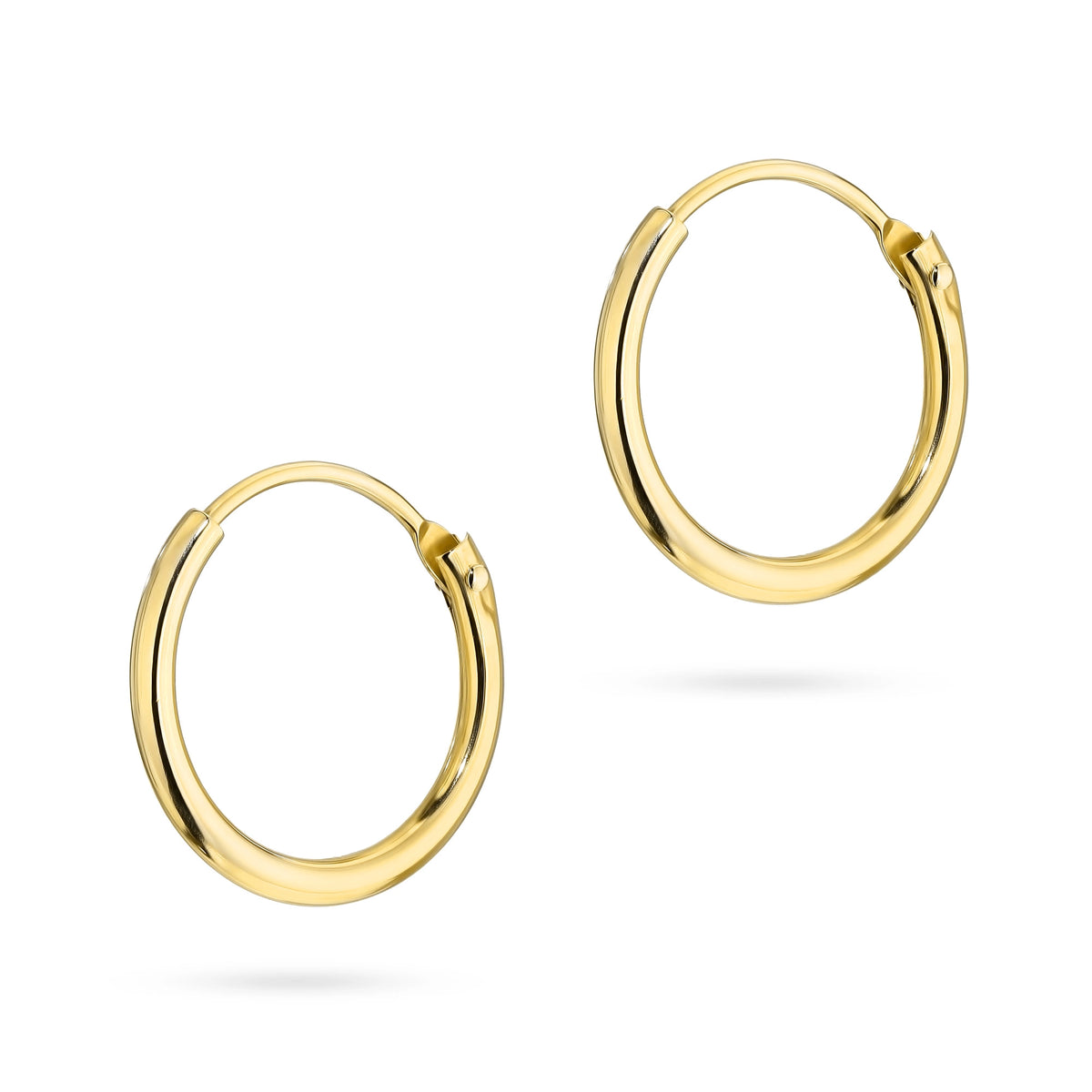 goldene Creolen-Ohrringe 13 mm k200 14 Karat 585