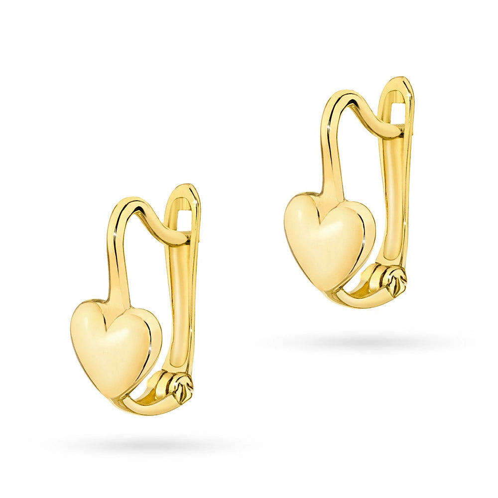 Kinder-Gold-Ohrringe mit englischem Verschluss K398 14K 585