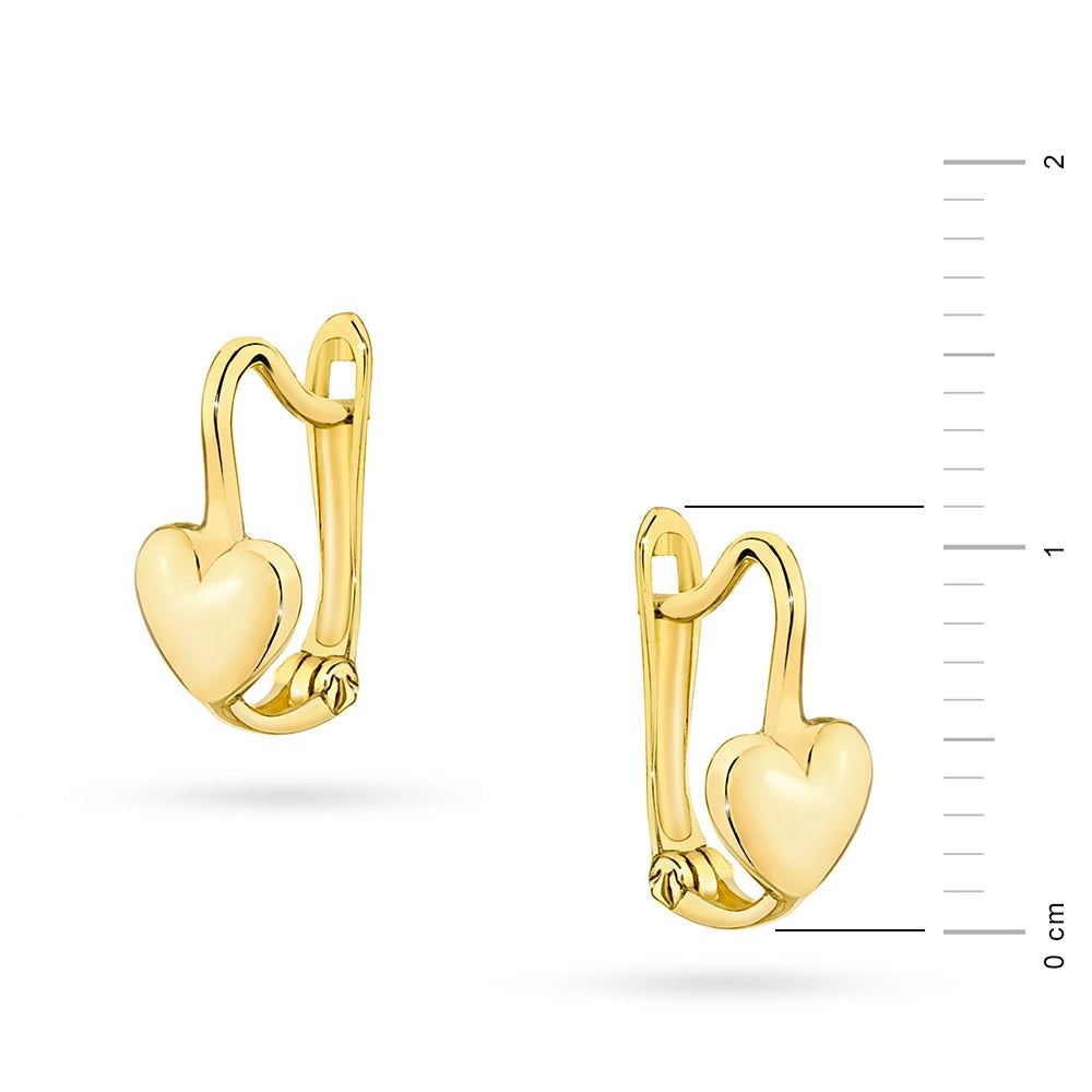 Kinder-Gold-Ohrringe mit englischem Verschluss K398 14K 585
