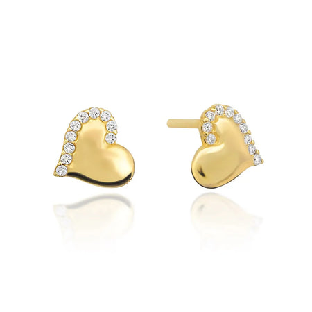goldene Ohrstecker mit Zirkonia k461-333