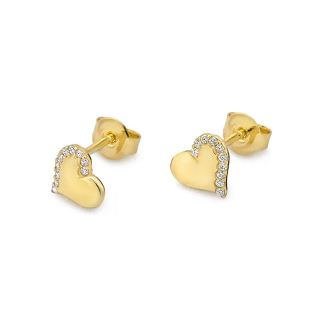 goldene Ohrstecker mit Zirkonia k461-333