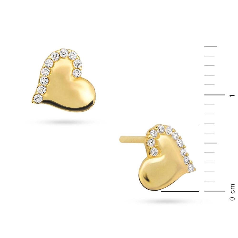 goldene Ohrstecker mit Zirkonia k461-333