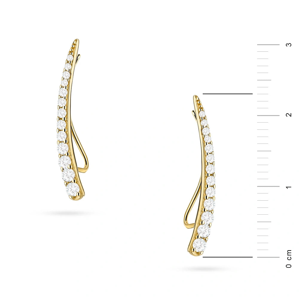 goldenes Ohrklemmschmuckstück mit Zirkonia k536 333