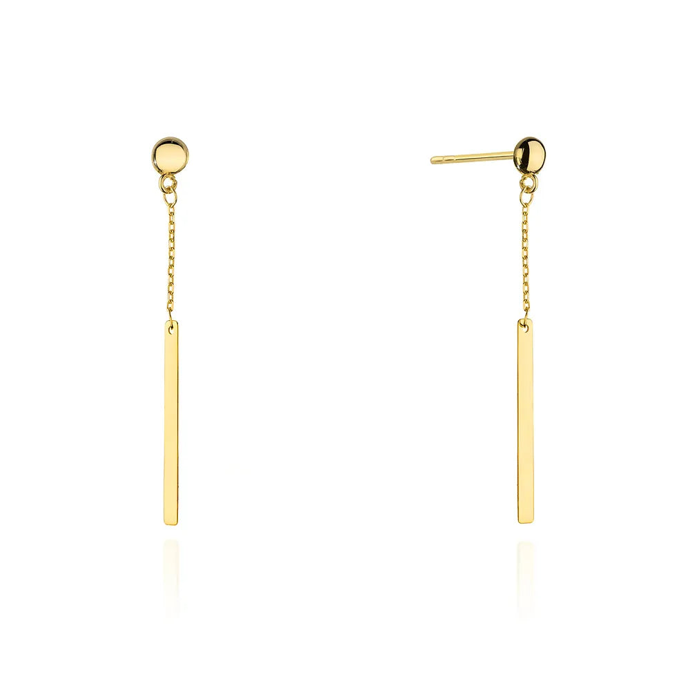 goldene Ohrstecker geometrisch k733 14k 585