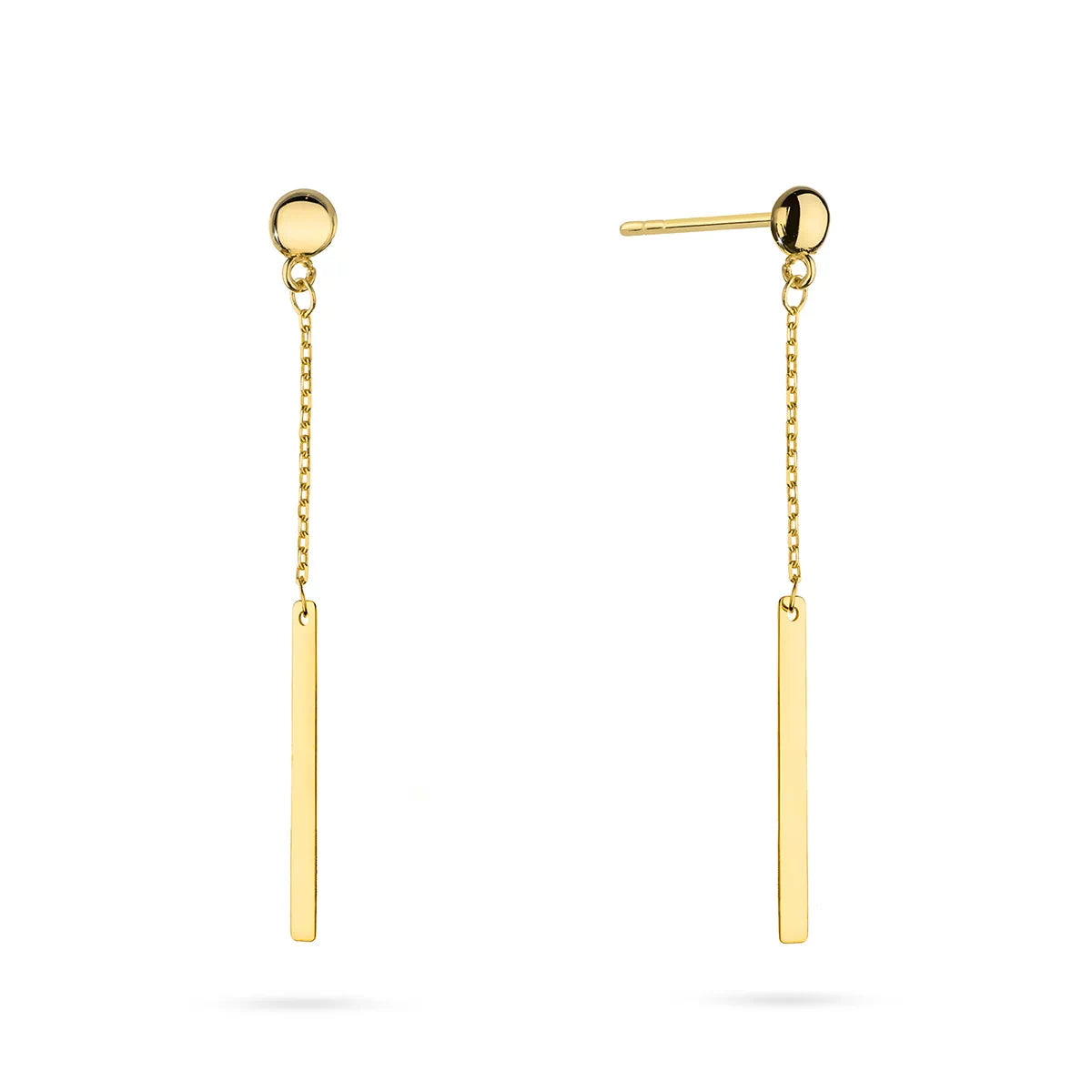 goldene Ohrstecker geometrisch k733 14k 585