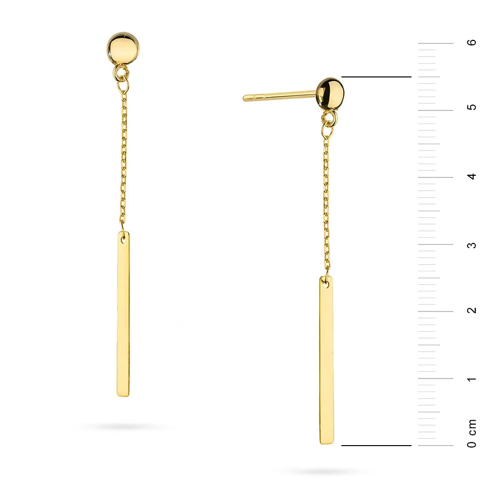 goldene Ohrstecker geometrisch k733 14k 585