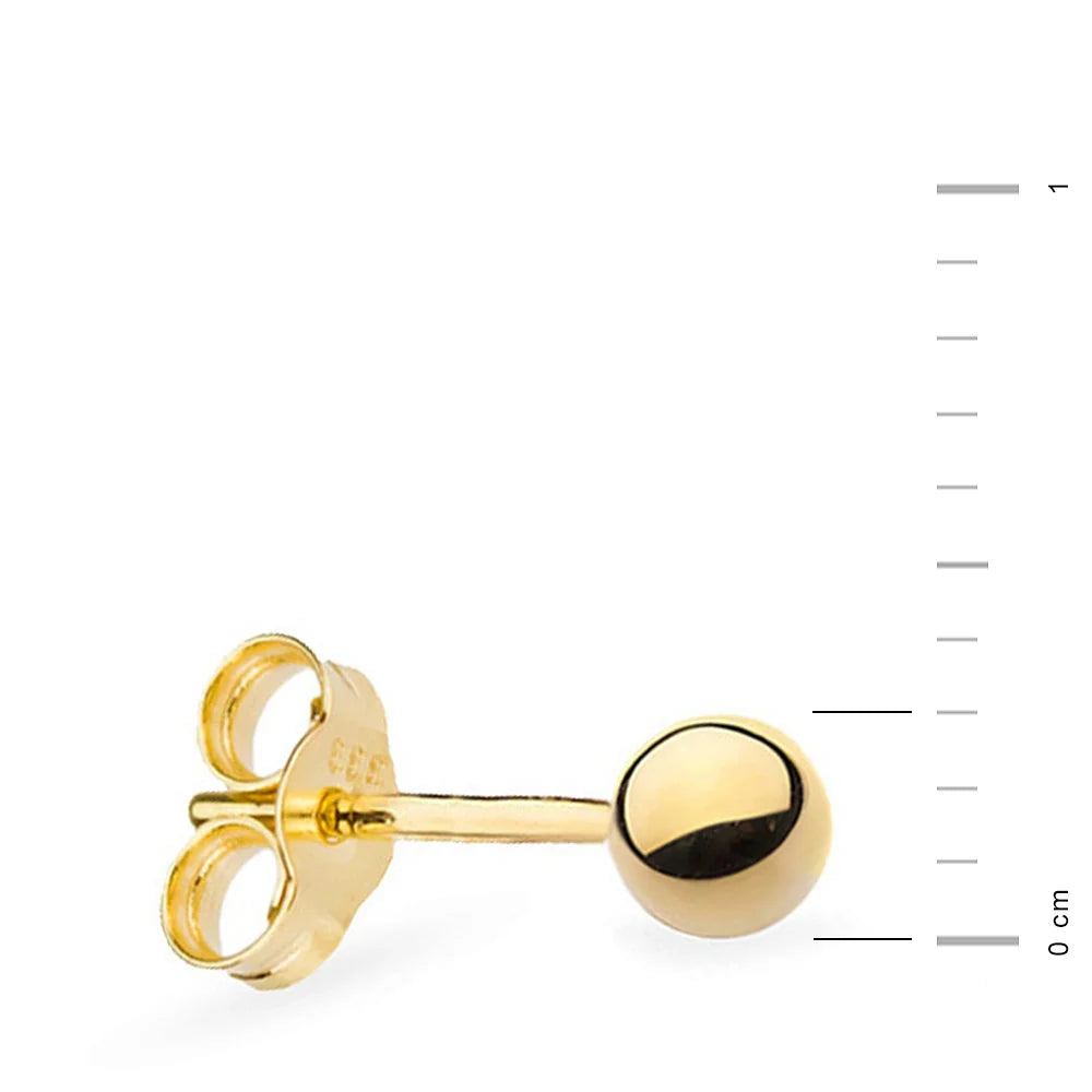 goldener einzelner Ohrstecker 3,8 mm k804 333